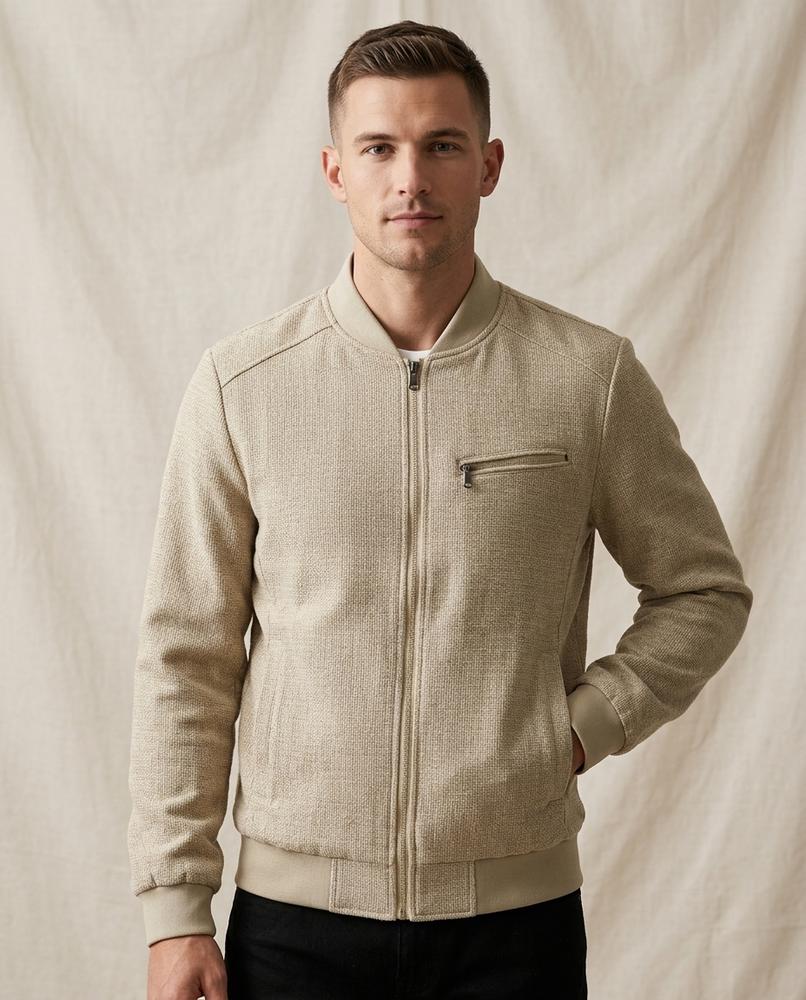 Lands Fashion - Tirel | Marled Zip-Up Jacket Men