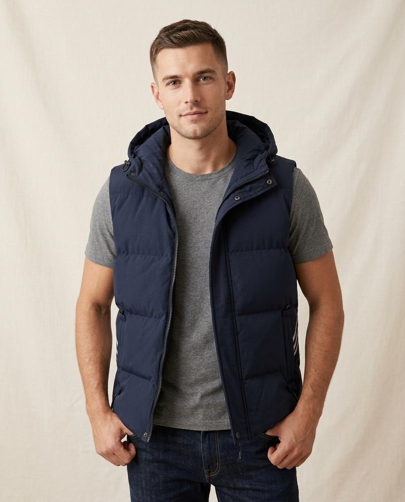 Lands Fashion - Lavin | Padded Hooded Vest Men