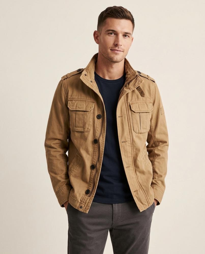Lands Fashion - Almir | Cotton Stand-Collar Jacket Men