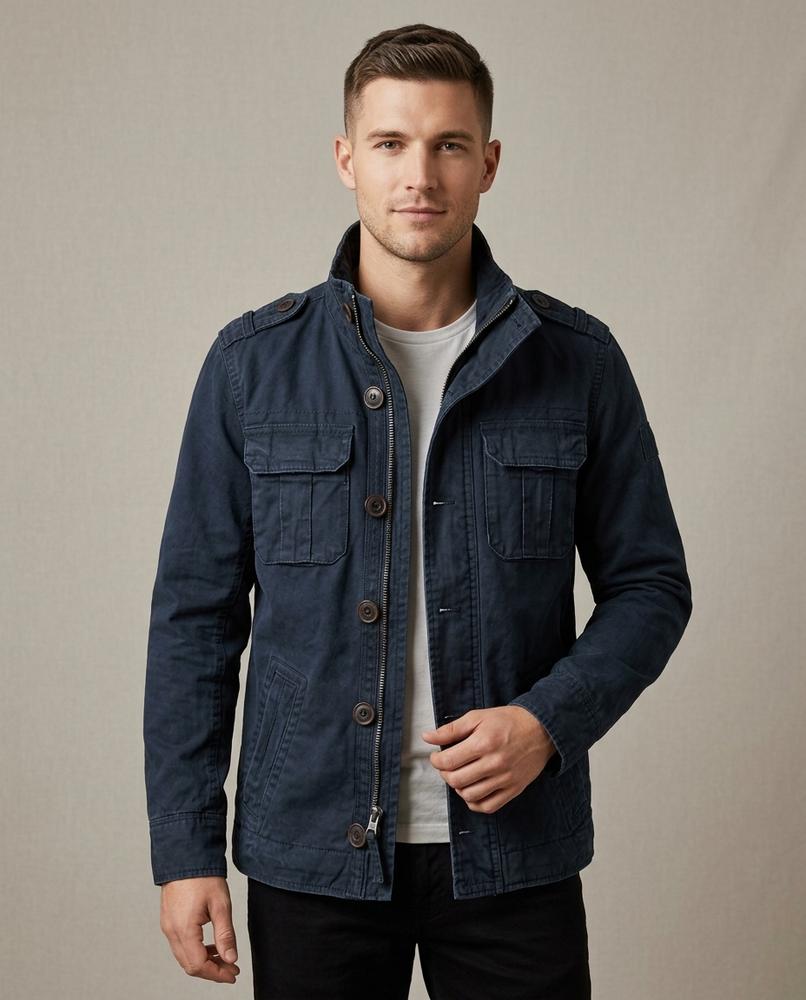 Lands Fashion - Almir | Cotton Stand-Collar Jacket Men