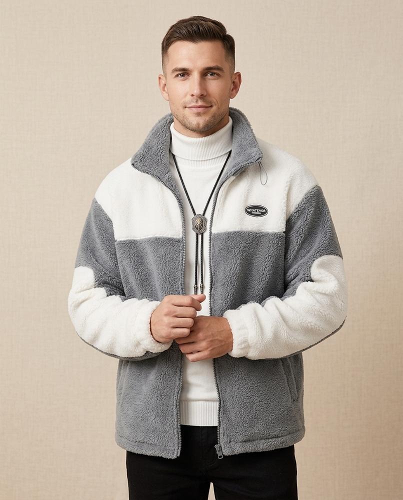Lands Fashion - Colev | Color-Block Zip-Up Jacket Men