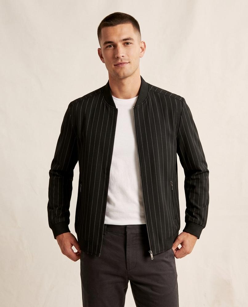 Lands Fashion - Yohal | Pinstriped Zip-Up Jacket Men