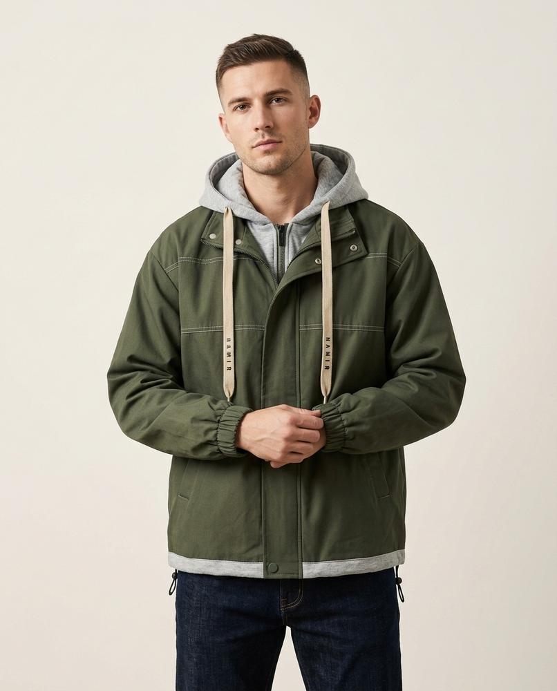 Lands Fashion - Aopos | Lined Layered-Look Jacket Men