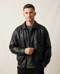 Lands Fashion - Keron | Faux Leather Snap-Button Jacket Men