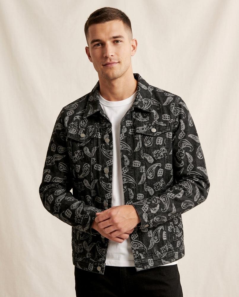 Lands Fashion - Altir | Patterned Denim Jacket Men