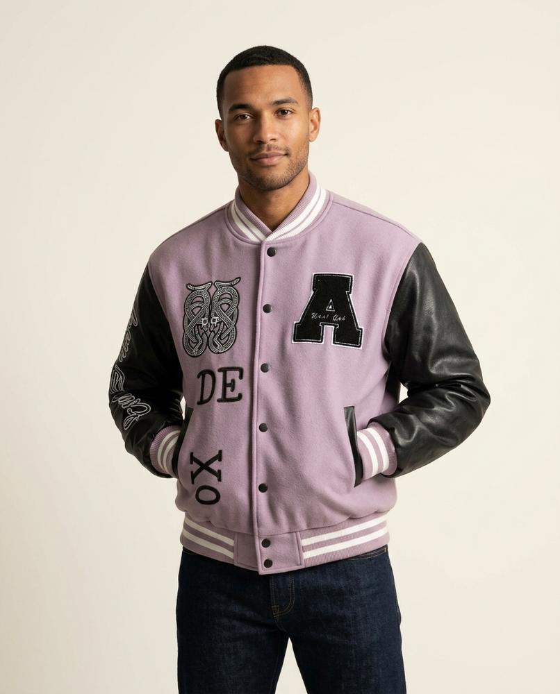 Lands Fashion - Seven | Embroidered Varsity-Style Jacket Unisex