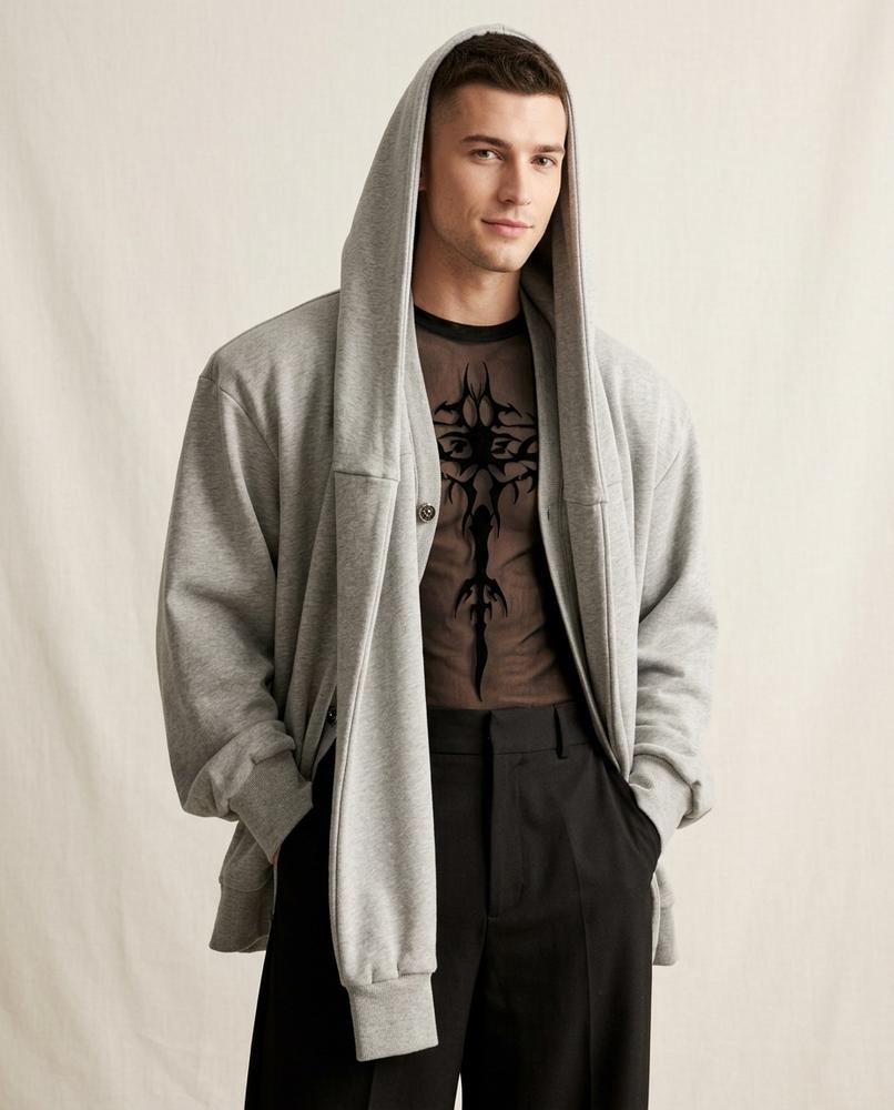 Lands Fashion - Lodan | Relaxed Fit Cotton Blend Hoodie Unisex