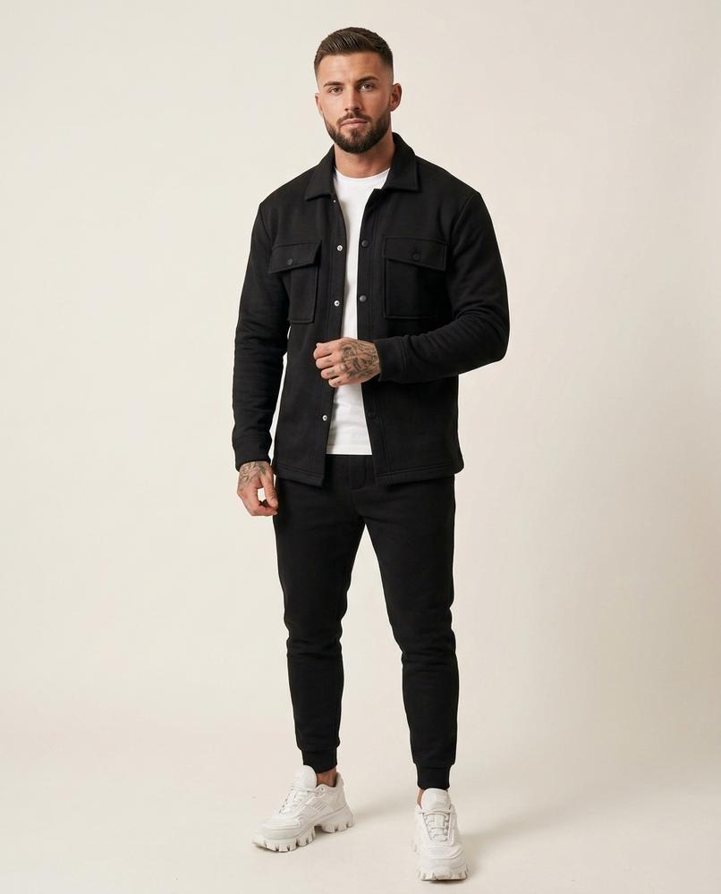 Lands Fashion - Zasil | Fleece Button-Up Suit Men
