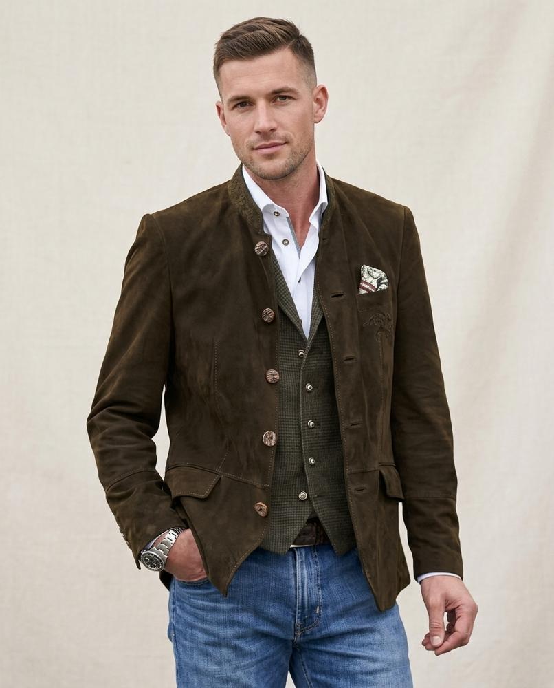 Lands Fashion - Maver | Sueded Stand-Collar Jacket Men