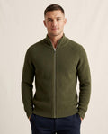 Lands Fashion - Virel | Rib-Knit Zip-Up Knit Cardigan Men