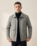Lands Fashion - Seren | Button-Front Textured Jacket Men
