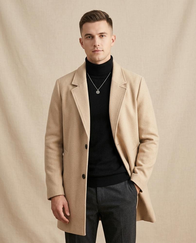 Lands Fashion - Seren | Button-Front Textured Jacket Men