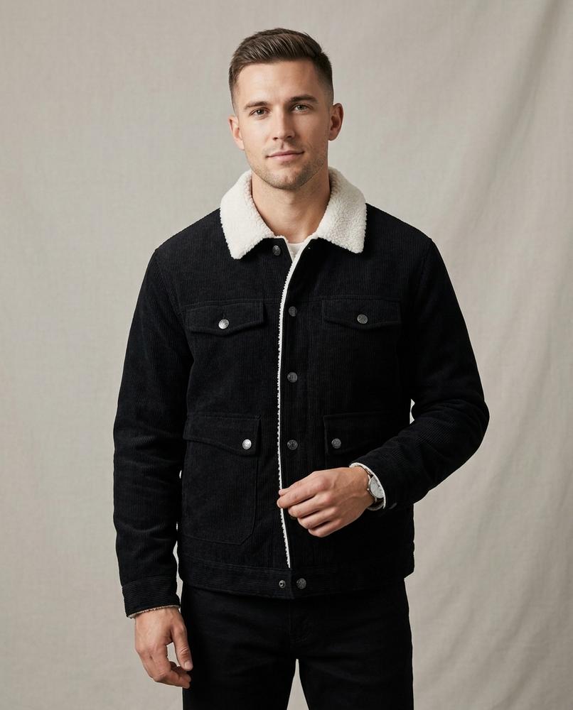 Lands Fashion - Sakar | Corduroy Sherpa-Lined Jacket Men