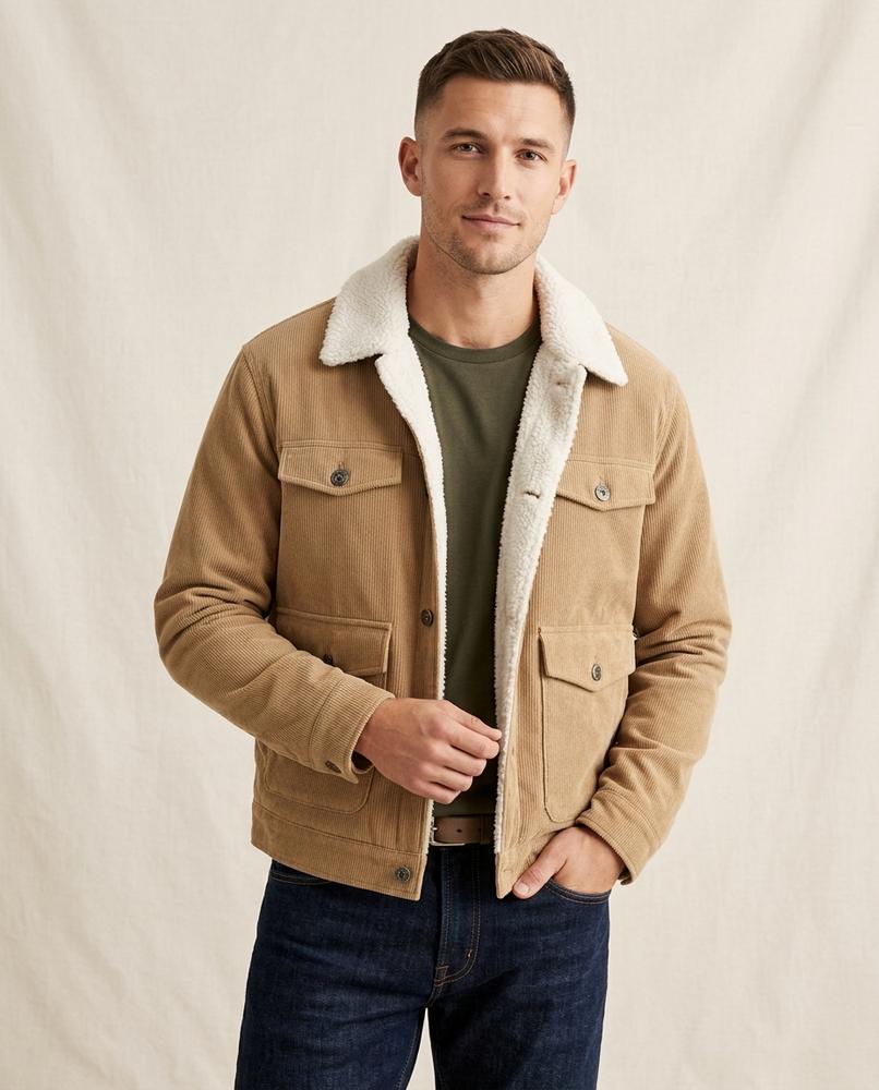 Lands Fashion - Sakar | Corduroy Sherpa-Lined Jacket Men