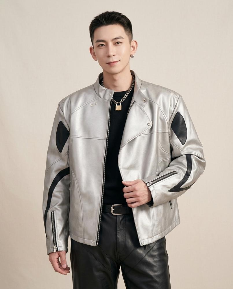 Lands Fashion - Allen | Asymmetrical Two-Tone Jacket Men