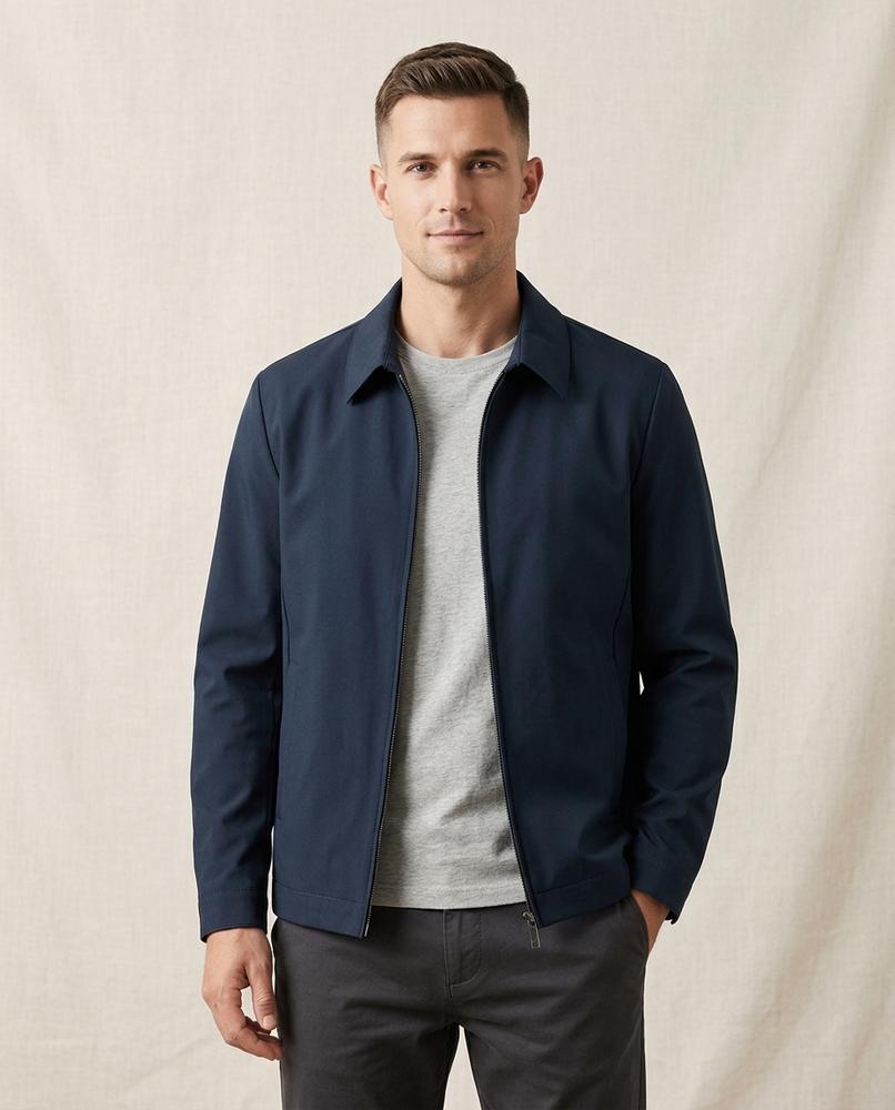 Lands Fashion - Nesan | Zip-Up Collared Jacket Men