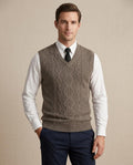 Lands Fashion - Risol | Jacquard-Knit V-Neck Vest Men