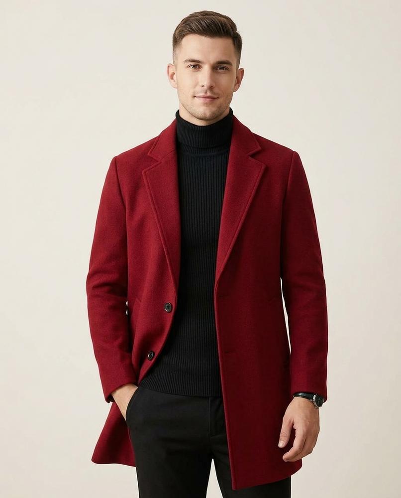 Lands Fashion - Vadan | Single-Breasted Felted Coat Men