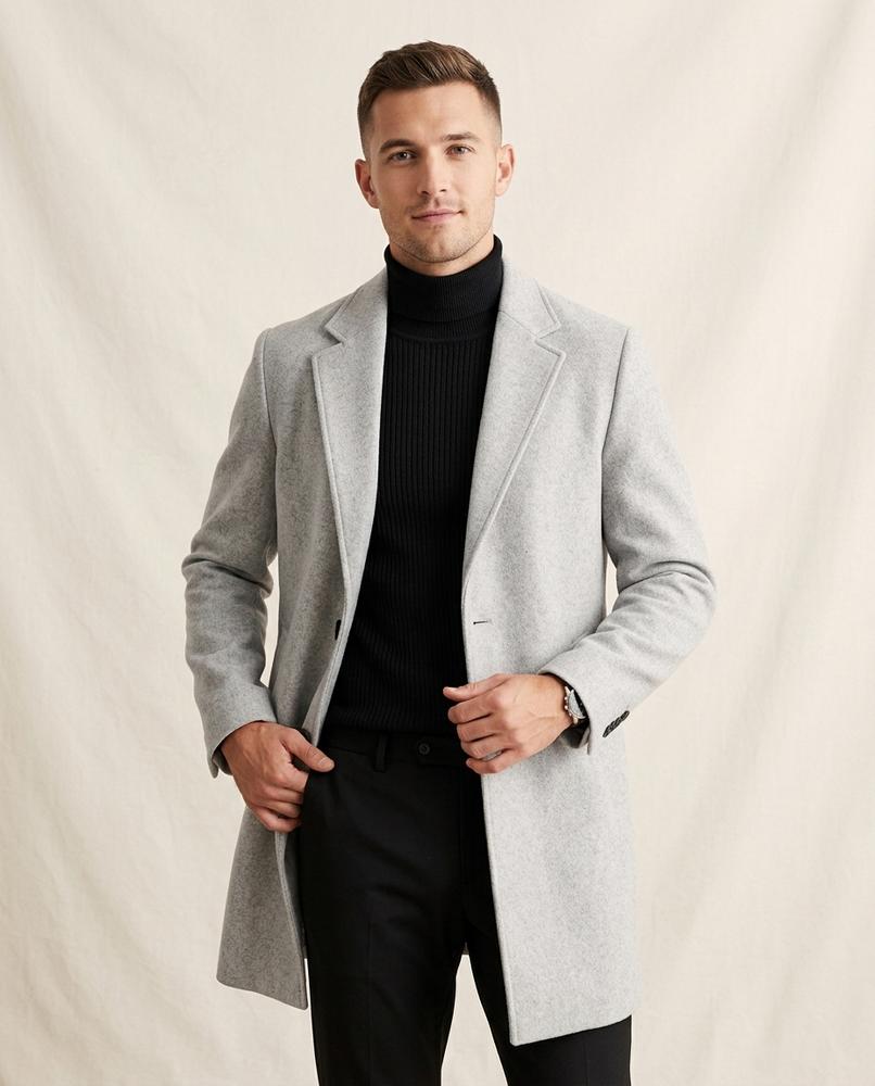 Lands Fashion - Vadan | Single-Breasted Felted Coat Men