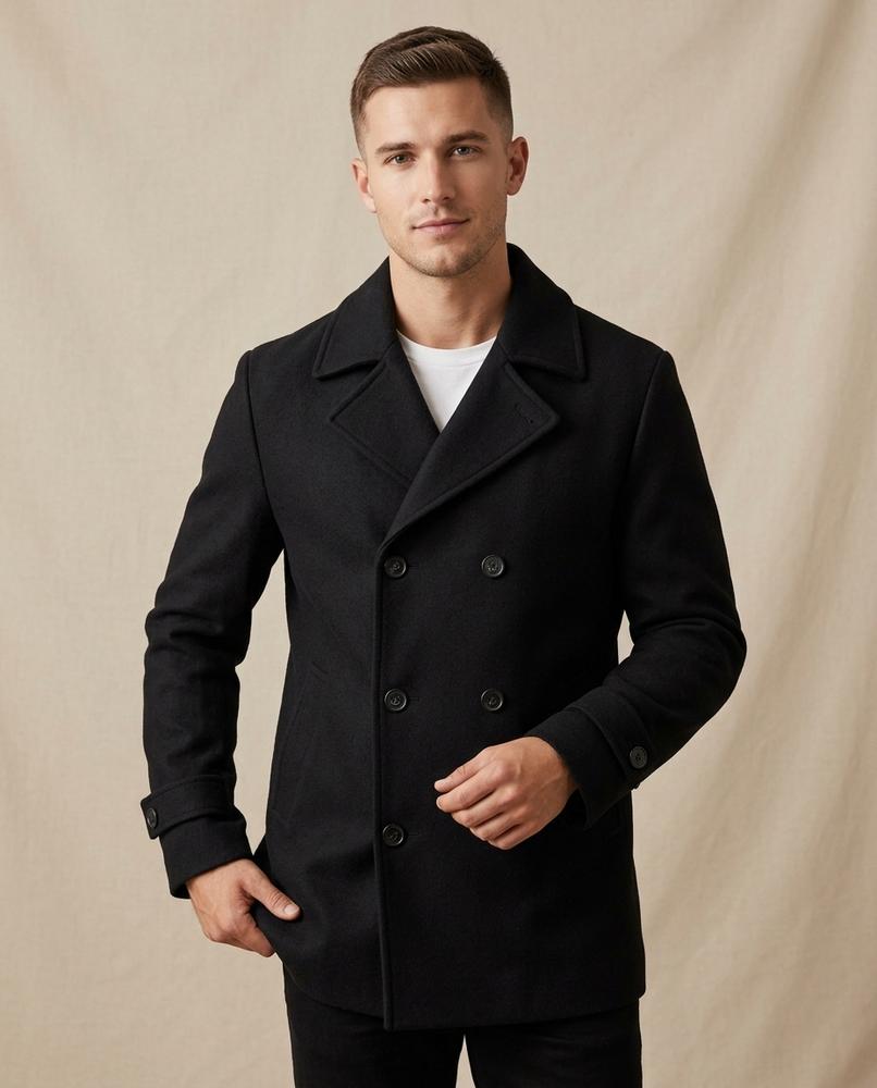 Lands Fashion - Rolom | Double-Breasted Lined Coat Men