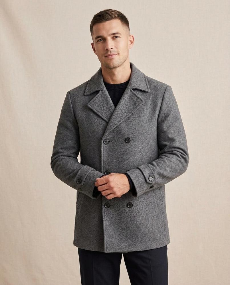 Lands Fashion - Rolom | Double-Breasted Lined Coat Men