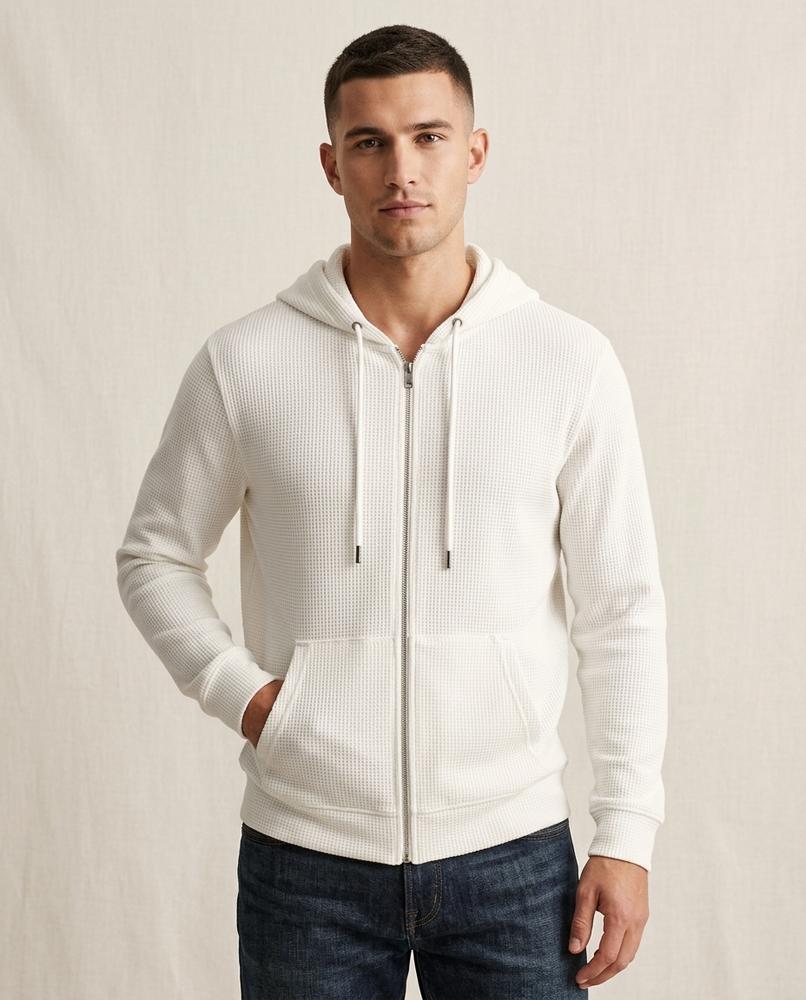 Lands Fashion - Varel | Waffle-Knit Zip-Up Hoodie Men