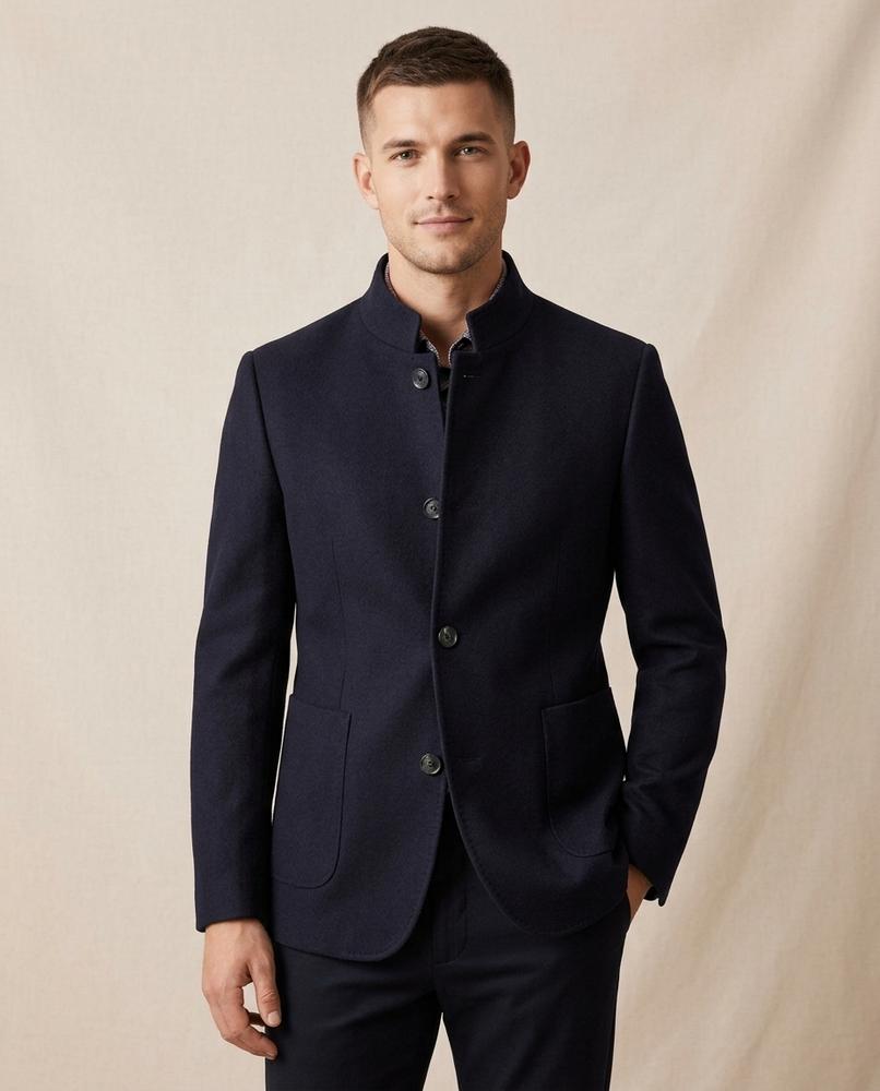 Lands Fashion - Dalor | Stand-Collar Wool Jacket Men