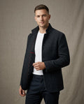 Lands Fashion - Zaron | Heathered Stand-Collar Jacket Men