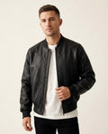Lands Fashion - Zesil | Faux Leather Bomber Jacket Men