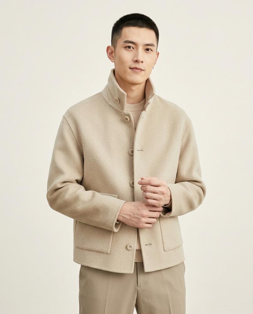 Lands Fashion - Lasil | Structured Button-Up Jacket Men