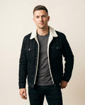 Lands Fashion - Kelan | Sherpa-Lined Button-Front Denim Jacket Men