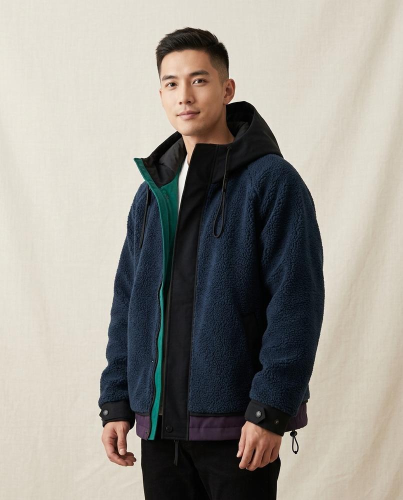 Lands Fashion - Lesil | Hooded Fleece Jacket Men