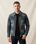 Lands Fashion - Maral | Washed Zippered Denim Jacket Men