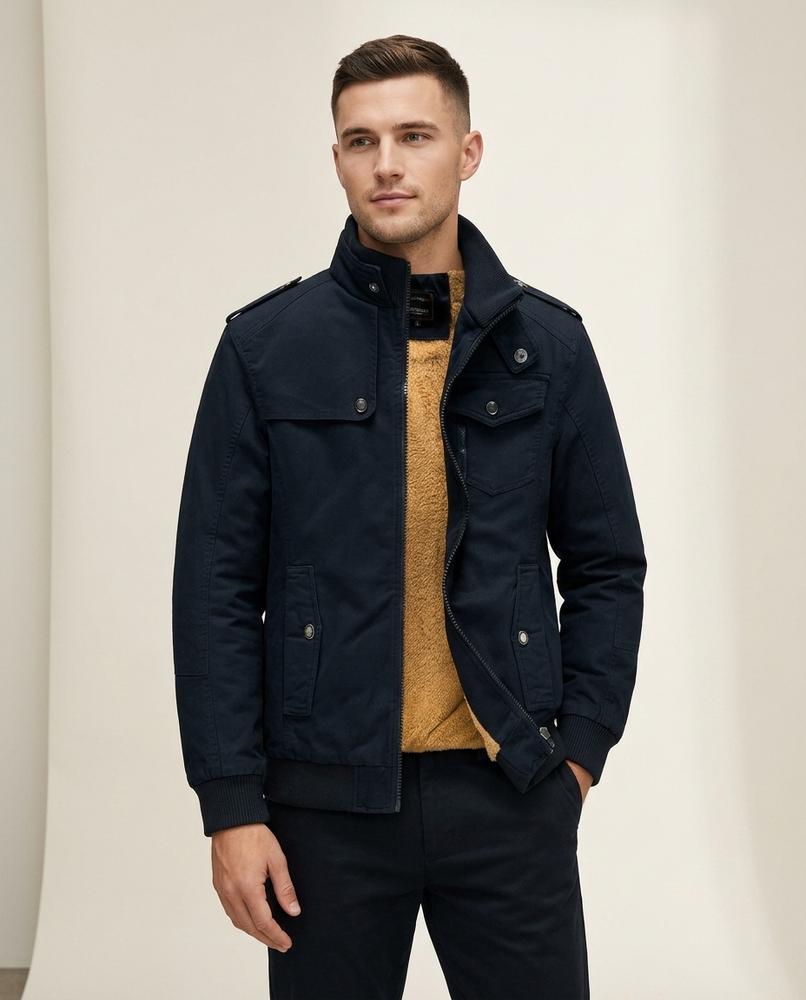 Lands Fashion - Kasen | Fleece-Lined Stand-Collar Jacket Men