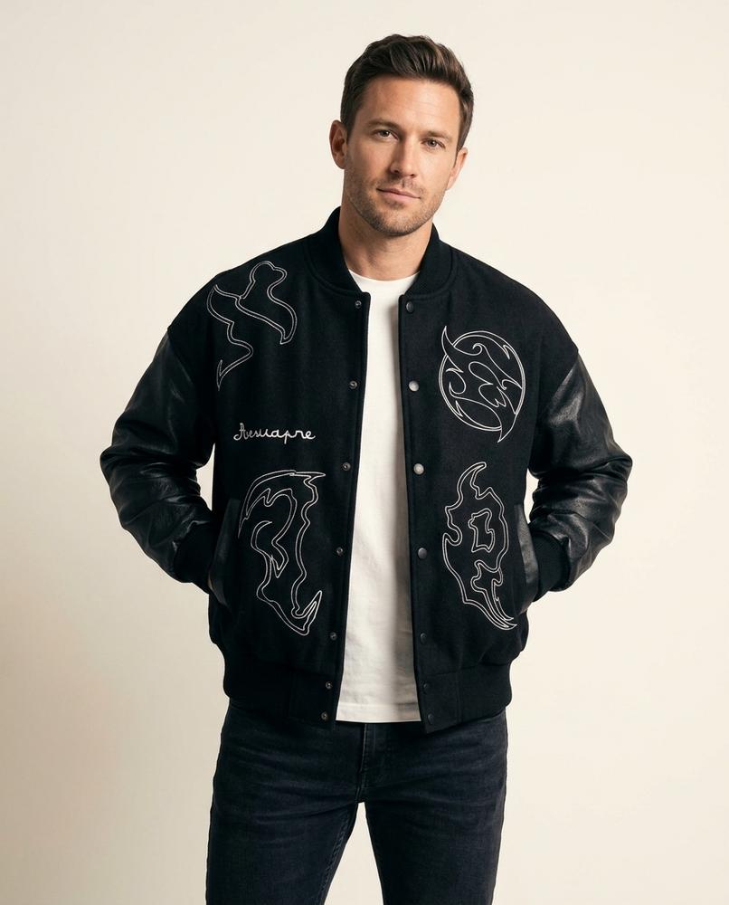Lands Fashion - Elvel | Embroidered Button-Up Jacket Men
