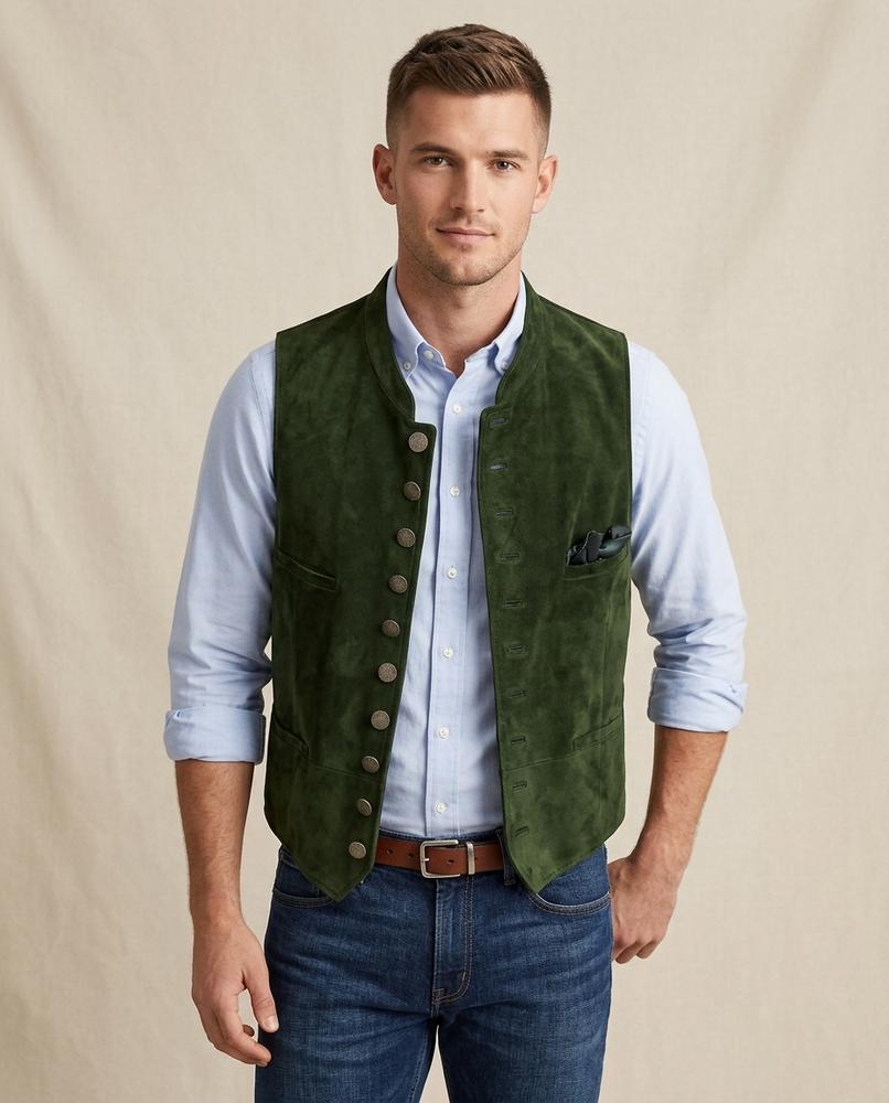 Lands Fashion - Cavan | Stand Collar Button-Front Vest Men