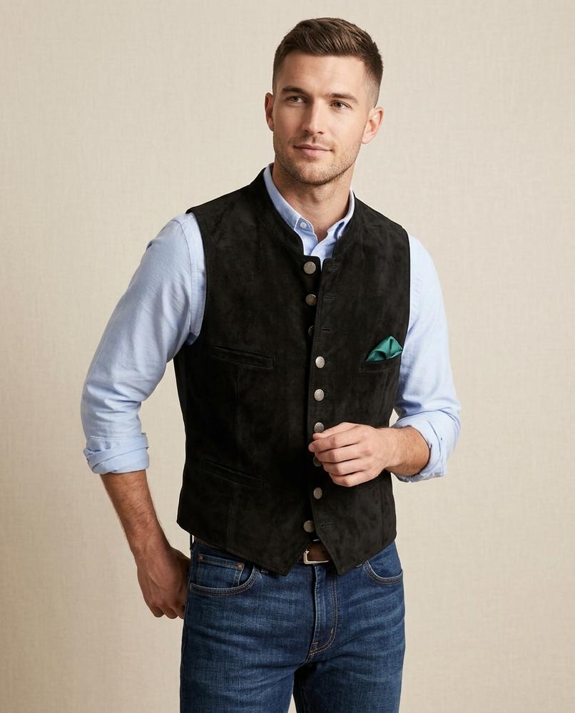 Lands Fashion - Cavan | Stand Collar Button-Front Vest Men