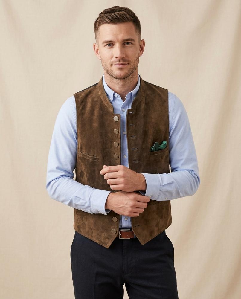 Lands Fashion - Cavan | Stand Collar Button-Front Vest Men