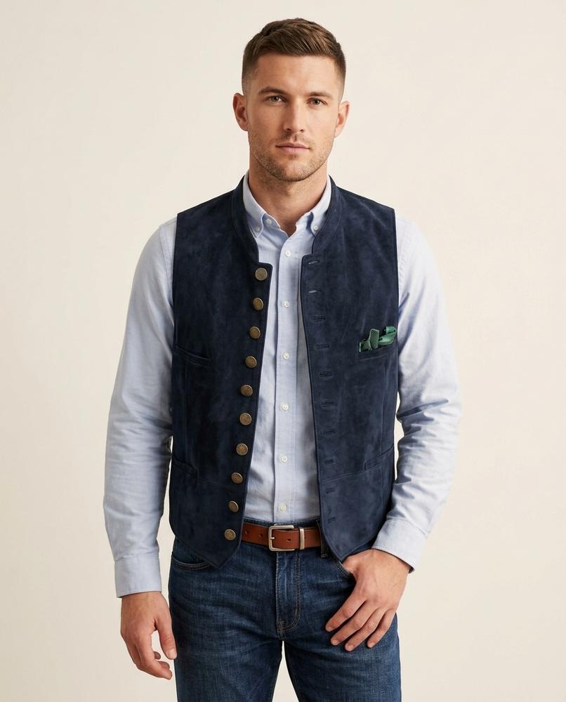 Lands Fashion - Cavan | Stand Collar Button-Front Vest Men