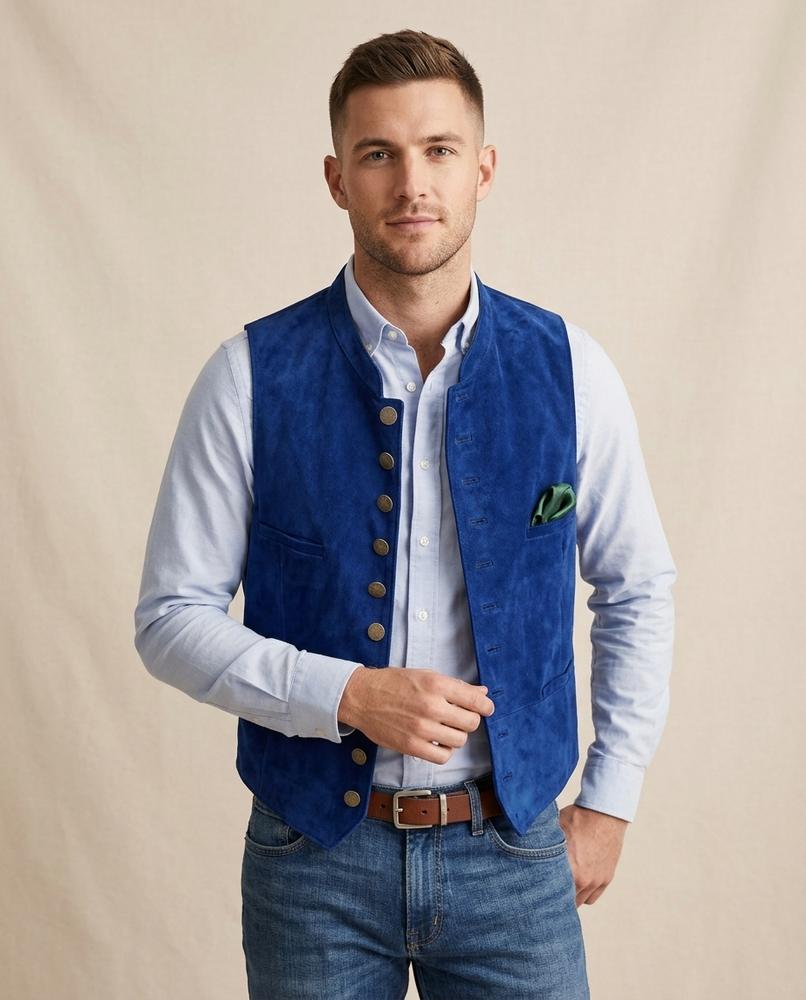 Lands Fashion - Cavan | Stand Collar Button-Front Vest Men