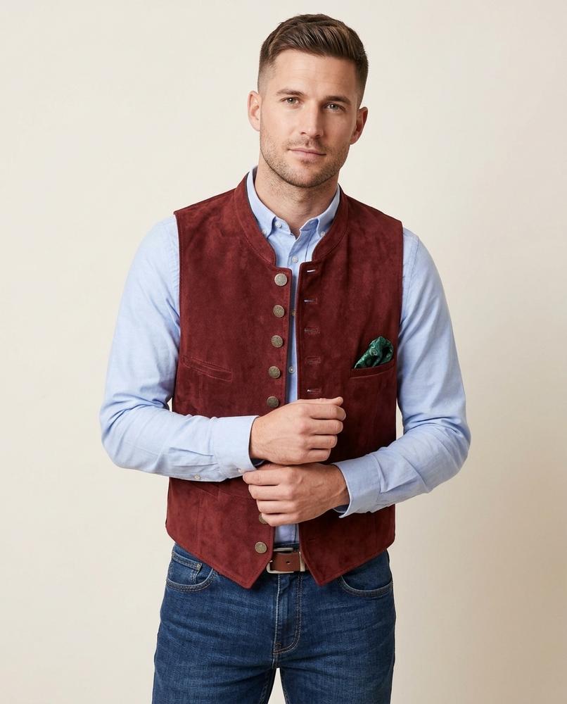 Lands Fashion - Cavan | Stand Collar Button-Front Vest Men