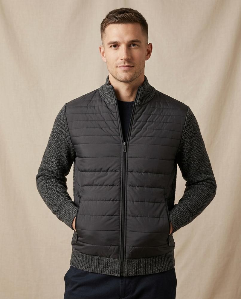 Lands Fashion - Arsel | Quilted Zip-Up Jacket Men