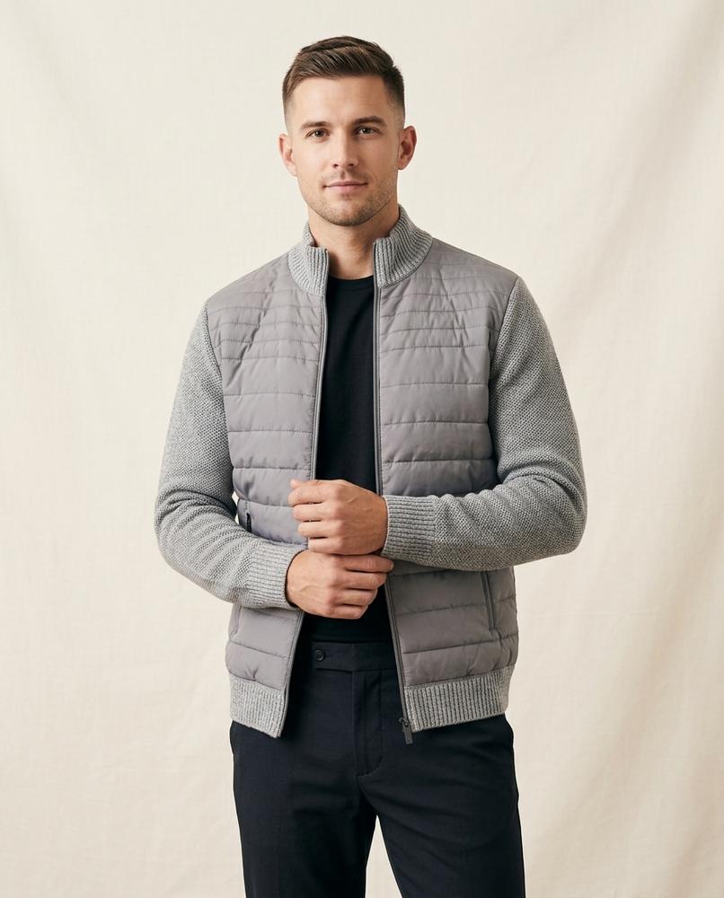 Lands Fashion - Arsel | Quilted Zip-Up Jacket Men