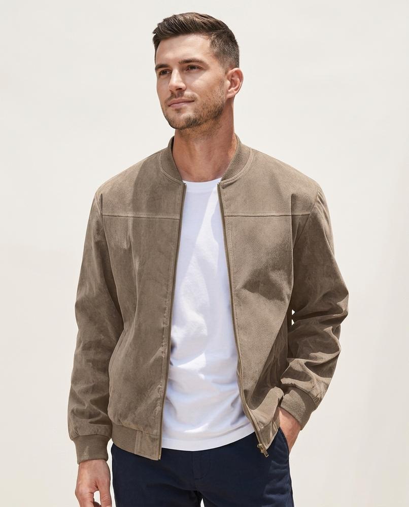 Lands Fashion - Tidan | Sueded Zip-Up Jacket Men