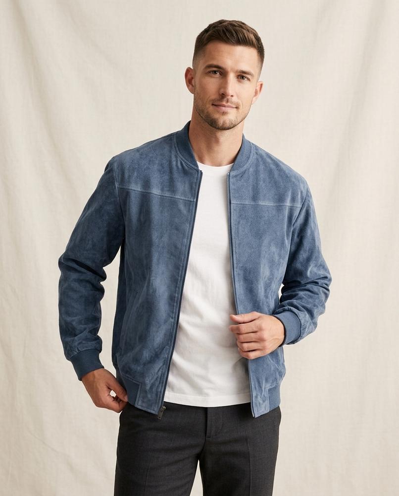 Lands Fashion - Tidan | Sueded Zip-Up Jacket Men
