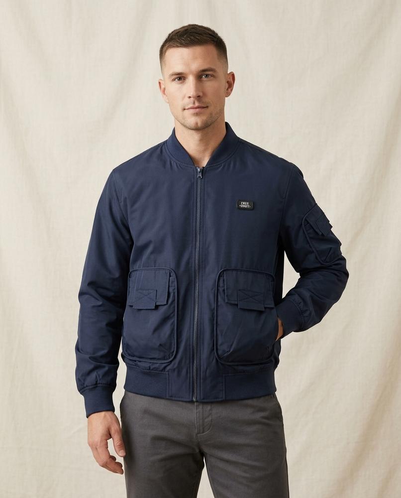 Lands Fashion - Lovel | Zip-Up Multi-Pocket Jacket Men