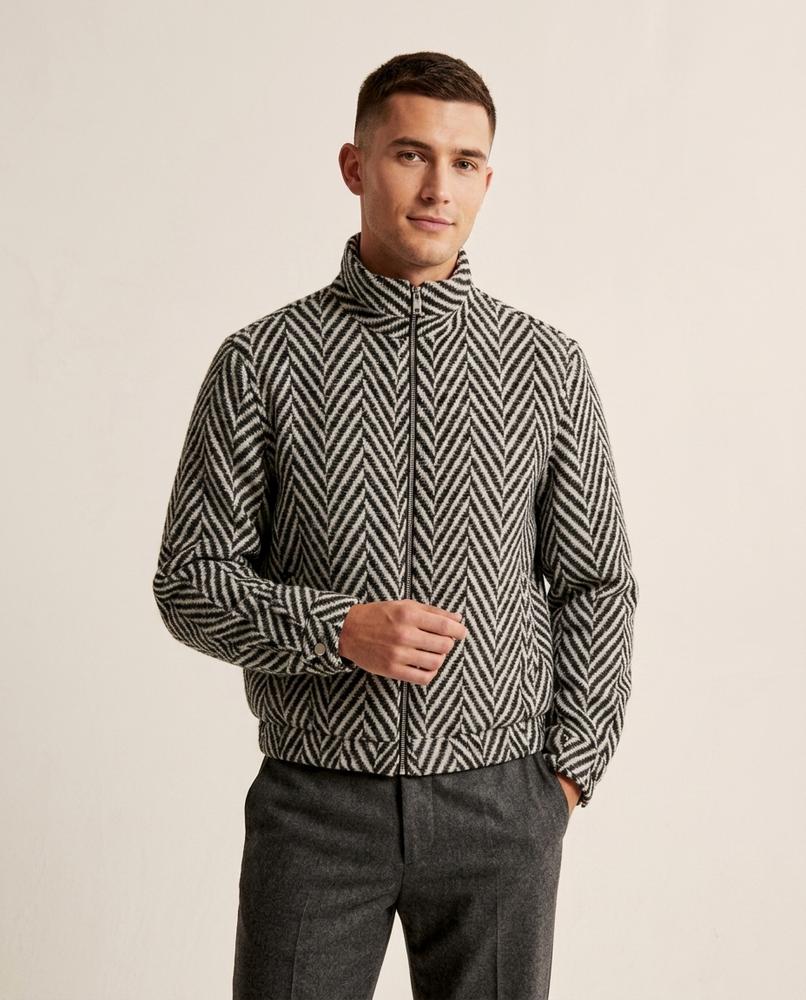 Lands Fashion - Tasin | Herringbone Zip-Up Jacket Men
