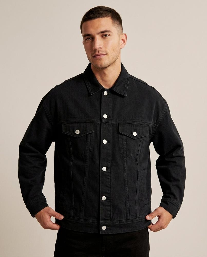 Lands Fashion - Colan | Button-Front Relaxed-Fit Denim Jacket Men