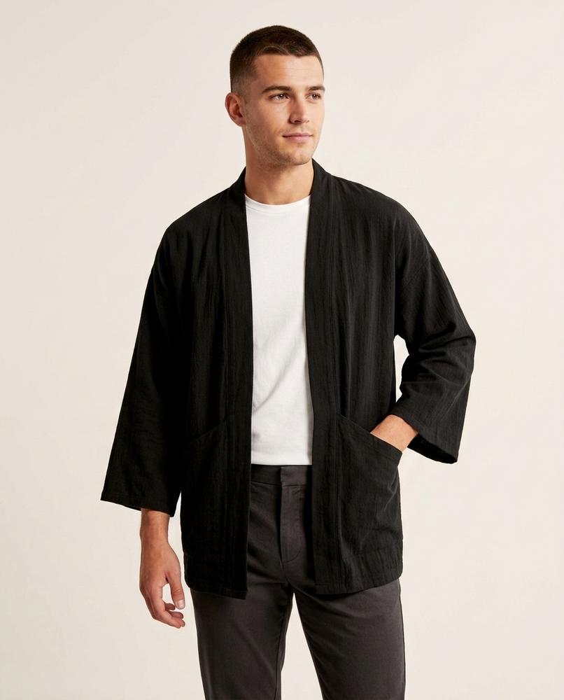 Lands Fashion - Vamor | Open-Front Textured Jacket Men