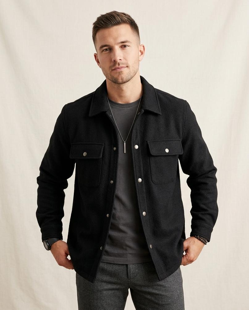 Lands Fashion - Arlom | Felted Slim-Fit Jacket Men